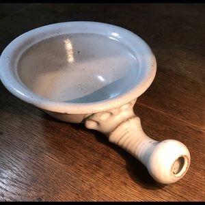 Veggie Server Stoneware Pottery Bowl w Handle